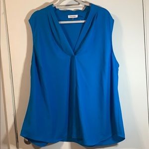 Azure Blue Calvin Klein Business Blouse 3X